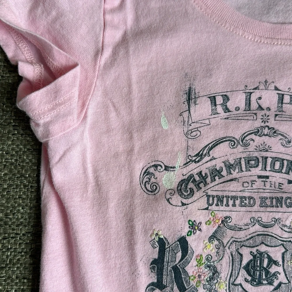 Ralph Lauren Girls Pink Short Sleeve T-Shirt Size 5